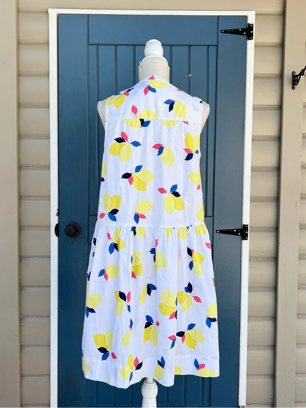 Kate Spade Lemon Zest Sleeveless Shirtdress Shirt Style Dress Women’s Size LARGE